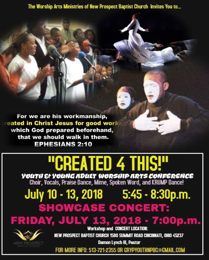 Created 4 This Worship Arts Conference July 10th - 13th 2018