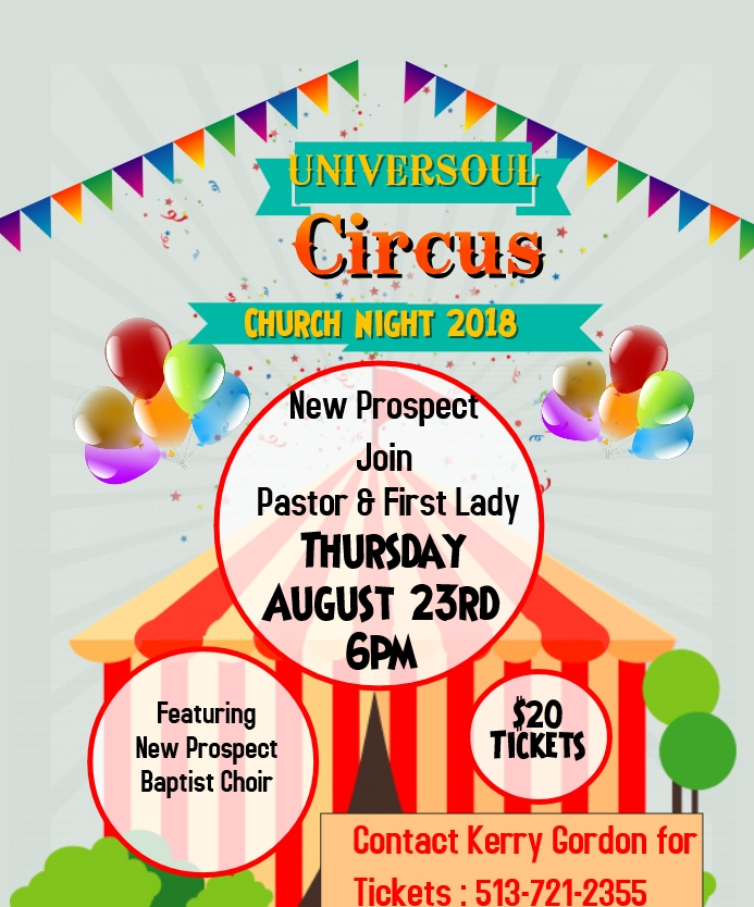 Universoul Circus Church Night 2018 August 23 2018 6pm