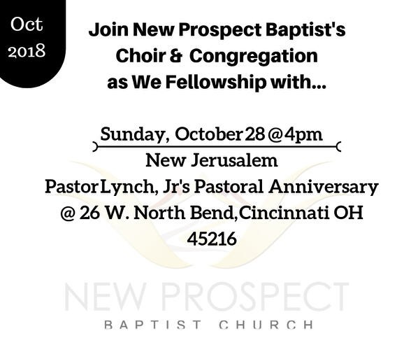 Fellowship with New Jerusalem on Sunday October 28 at 4 pm