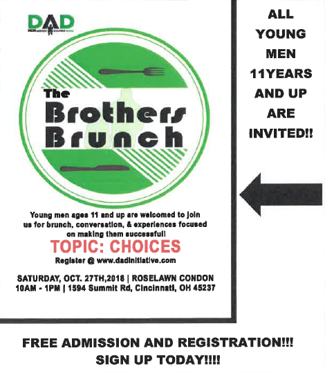 The Brothers Brunch on Saturday October 27 2018 10 am - 1 pm