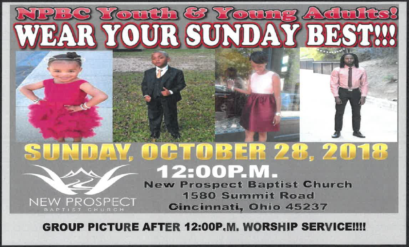 GRYP Youth and Young Adults Wear Your Best Sunday on October 28th 12 pm