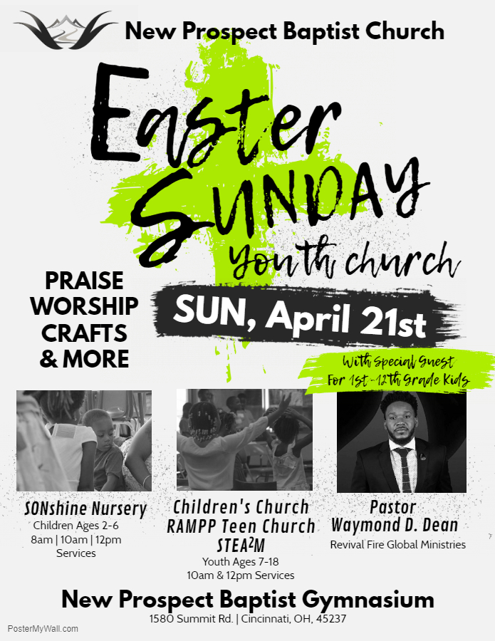 Easter Sunday Youth Church on April 21st