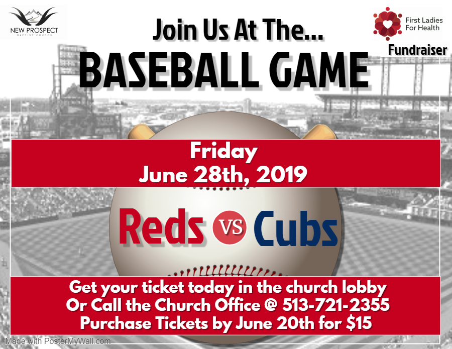 New Prospect is going to the Cincinnati Reds game on Friday June 28th at 7 p.m.