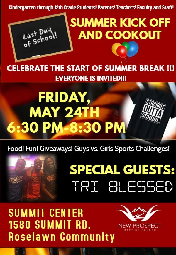 GRYP Summer Kick Off and Cookout Friday May 24th 630 - 830 pm