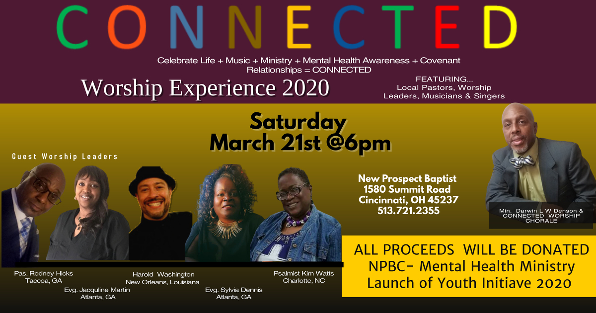 Connected Worship Experience on Saturday, March 21st at 6 p.m. at New Prospect