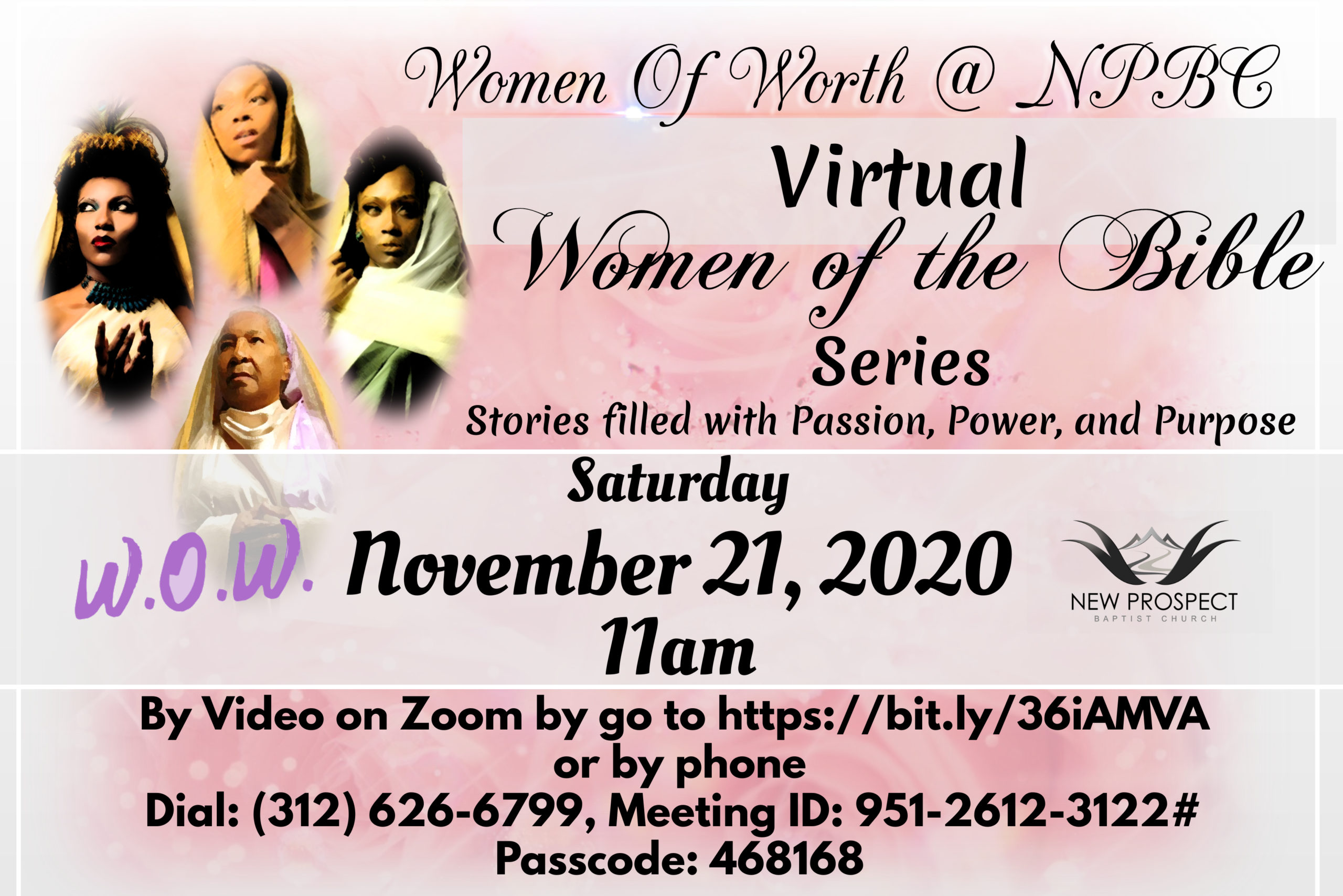 New Prospect's Women of the Bible series continues on Saturday, November 21st at 11 a.m.