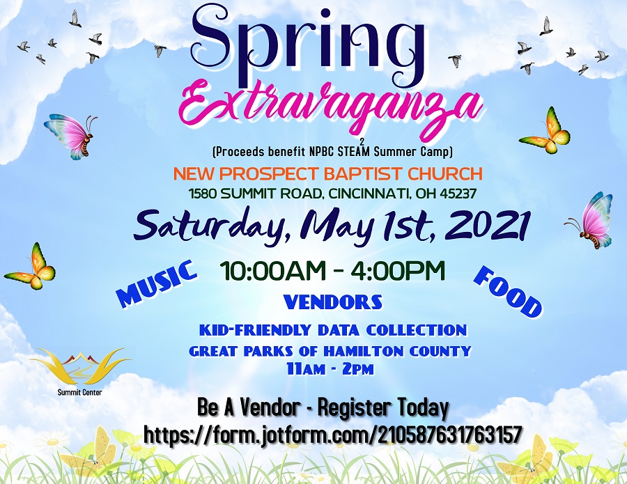 The Spring Extravaganza on Saturday May 1 2021 10 a.m. to 4 p.m.