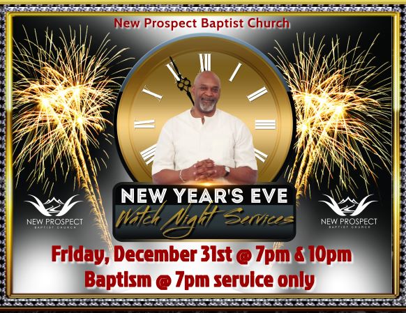 Watch Night Services 7 p.m. and 10 p.m. on New Year's Eve at 1580 Summit Road