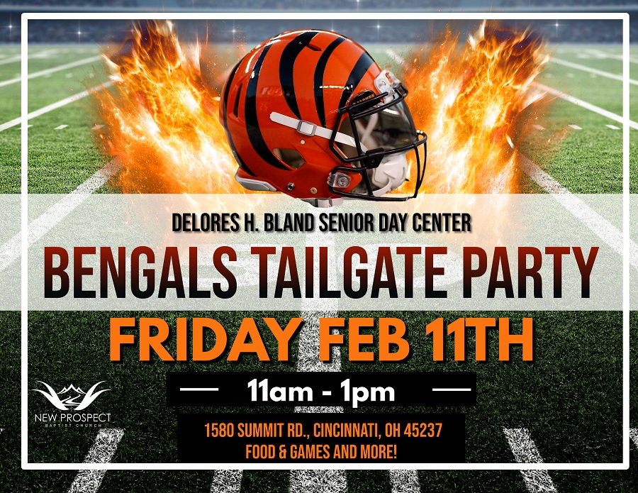 Senior Day Center Bengals Tailgate Party on Friday February 11th at 11 a.m.