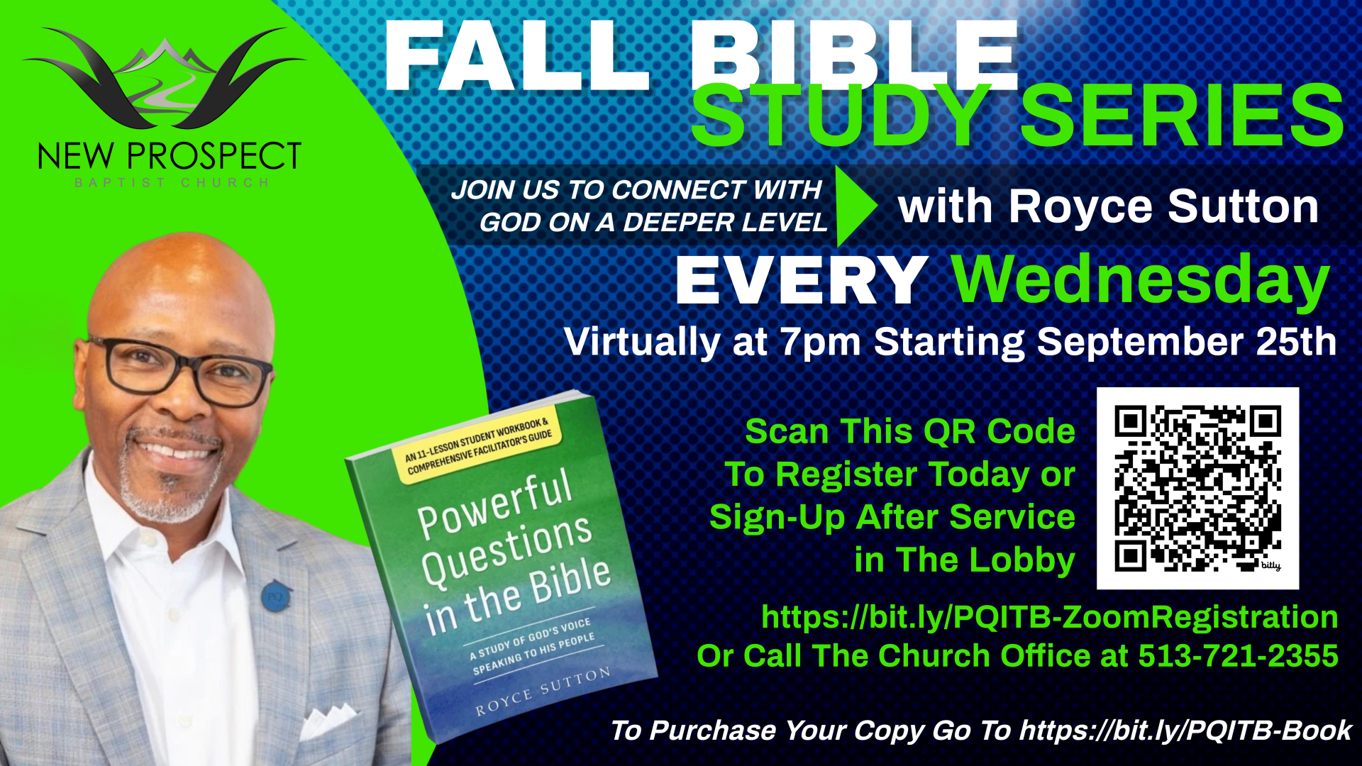 Fall Bible Study Series starting on Wednesday, September 25th at 7 p.m.